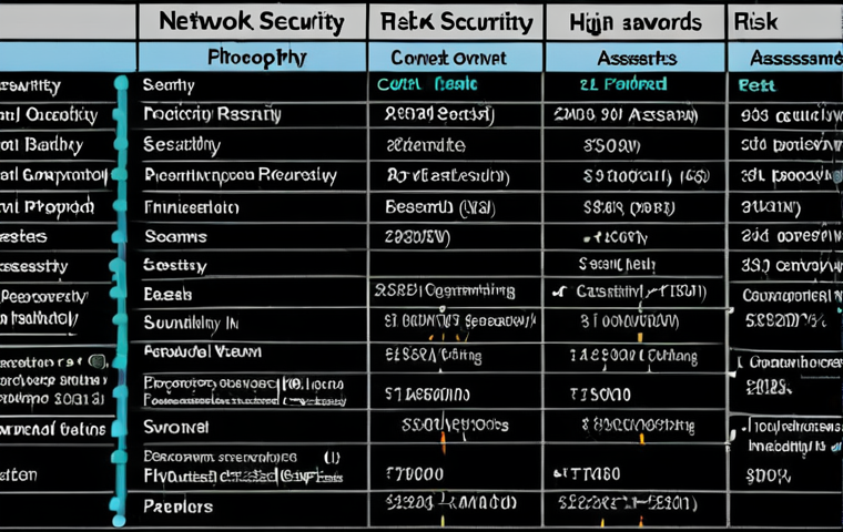 **
"Network security risk assessment, showing critical assets like customer data, financial information, and intellectual property with vulnerability analysis highlighting outdated systems and weak passwords. The scene should convey the importance of prioritizing and mitigating risks in a tech startup environment."
**