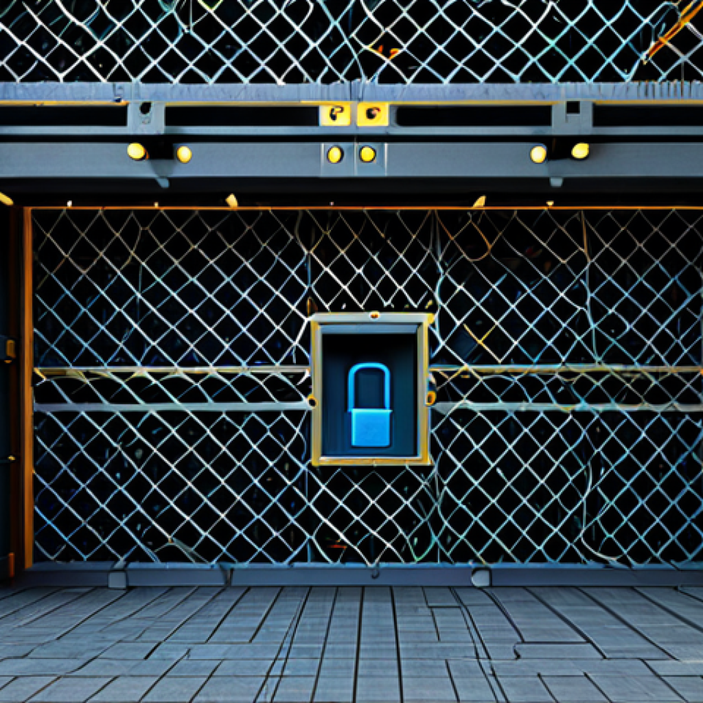 Image Prompt 1: Digital Fortress of Network Security**